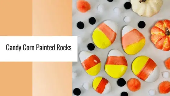 candy corn painted rocks