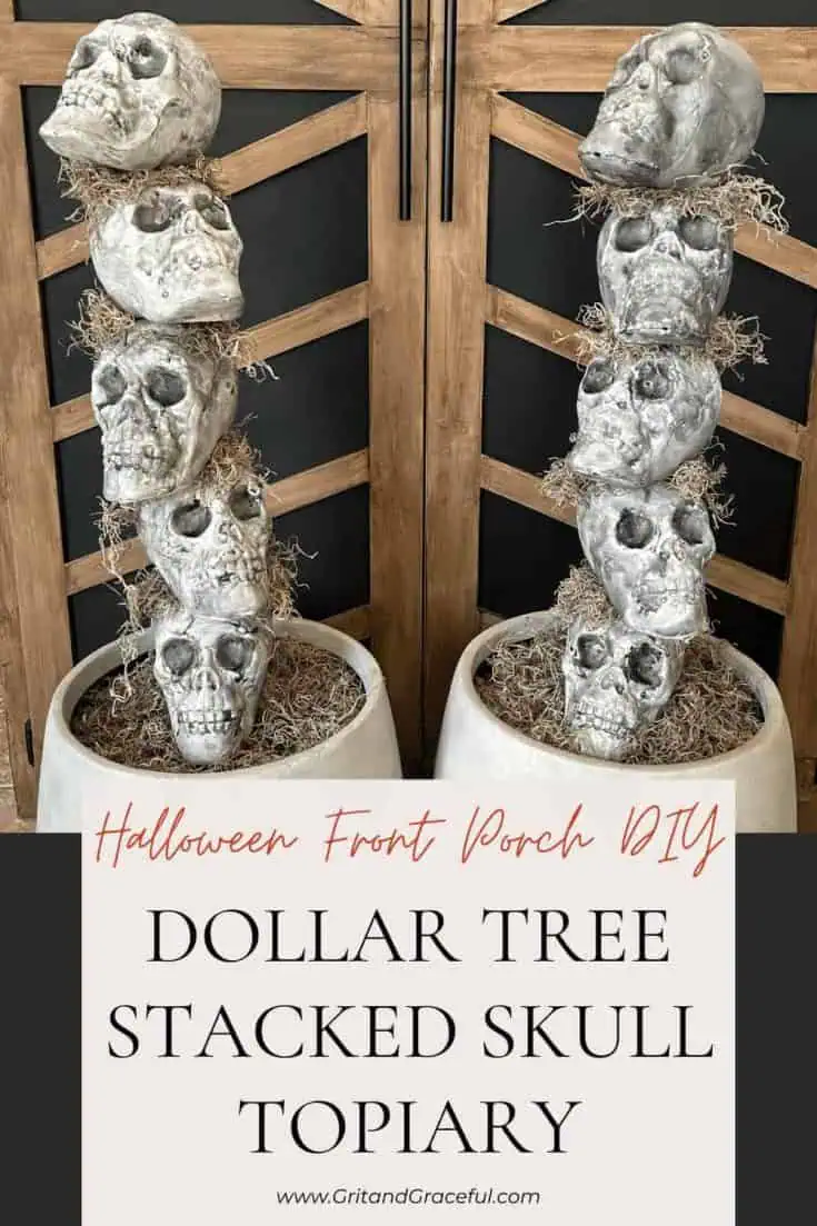 Image for How to Make a Spooky DIY Skull Topiary for Halloween